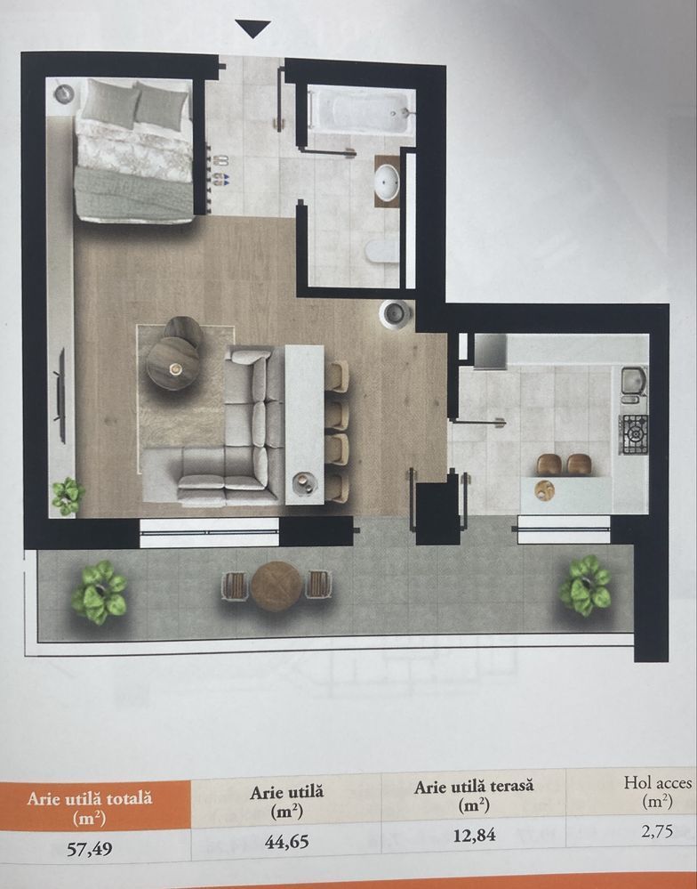 Garsonieră spațioasă 58 mp, Militari – lângă Metrou Păcii - Poză 8