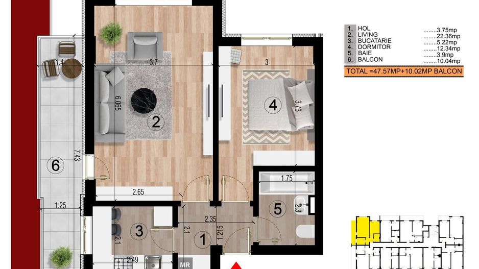 2cam.dec. la aprox. 15min metrou Leonida sau Berceni - Poză 3