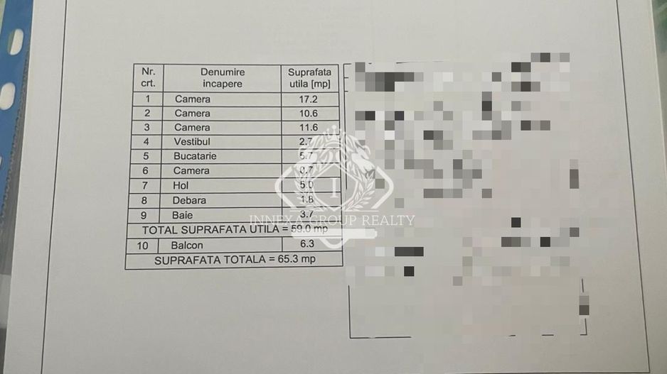 Apartament 3 camere - renovat - nemobilat I Titan - Schiță 6