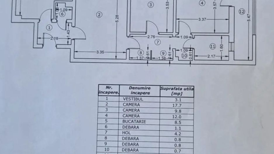 3 CAMERE SEMIDECOMANDATE | VEDERE SUPERBĂ PARC IOR | ( BABA NOVAC) - Schiță 12