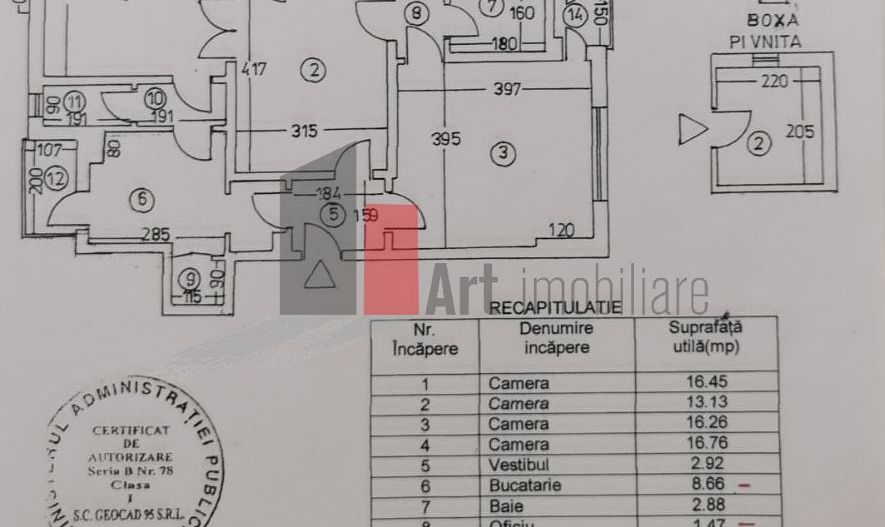 Apartament 4 camere Mitropolie - Schiță 22