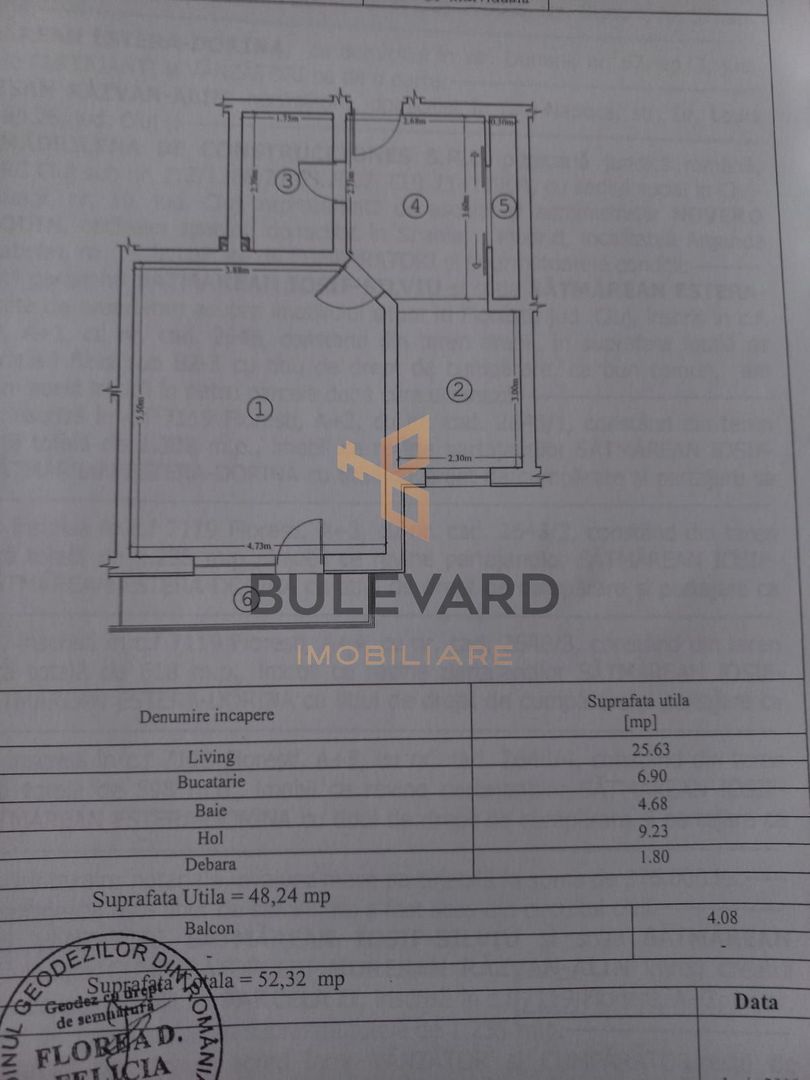 Apartament cu 2 camere, zona strazii Stejarului! - Schiță 7