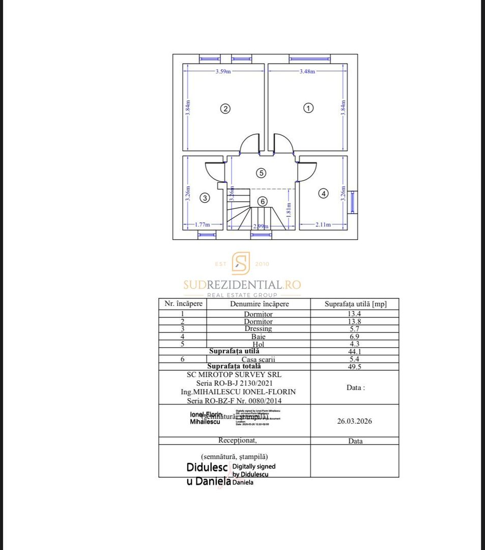 Vila individuala P+1+Pod, 3 camere, curte spatioasa - Comuna Berceni - Schiță 6