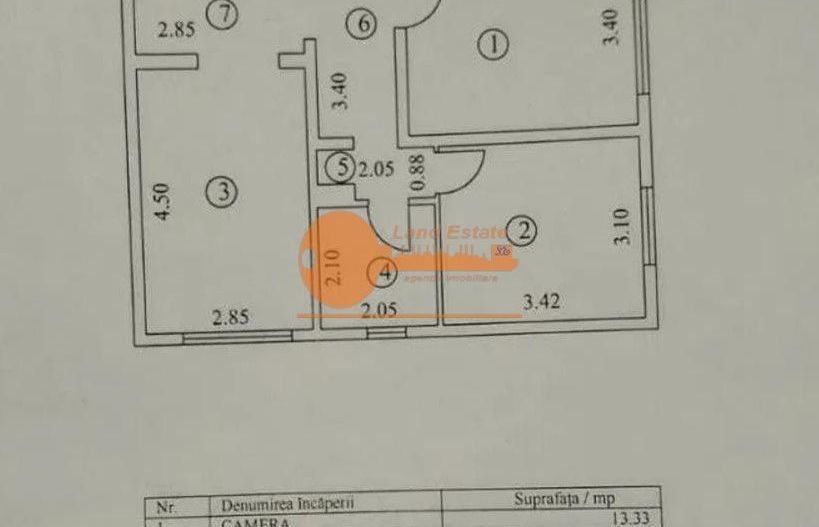 Apartament 2 camere – Crângași | 400 m metrou - Schiță 11