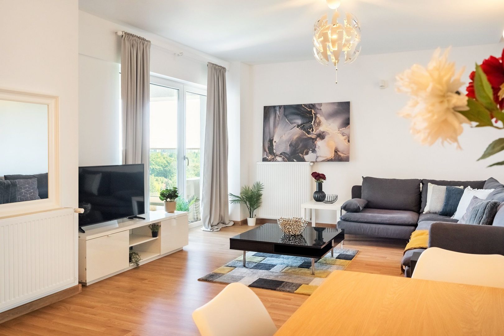 COMISION 0%-Apt 3 camere 75mp superb complet mobilat/utilat vedere lac ParcVerdi - Poză 1