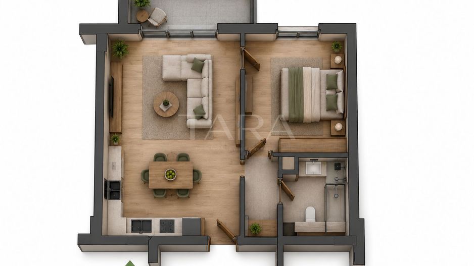 Pret avantajos! Vanzare apartament cu terasă și view spre Cluj, Baciu. - Poză 2