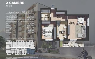 Apartament 2 camere de vanzare in Berceni sector 4 Grand Arena - Poză 3