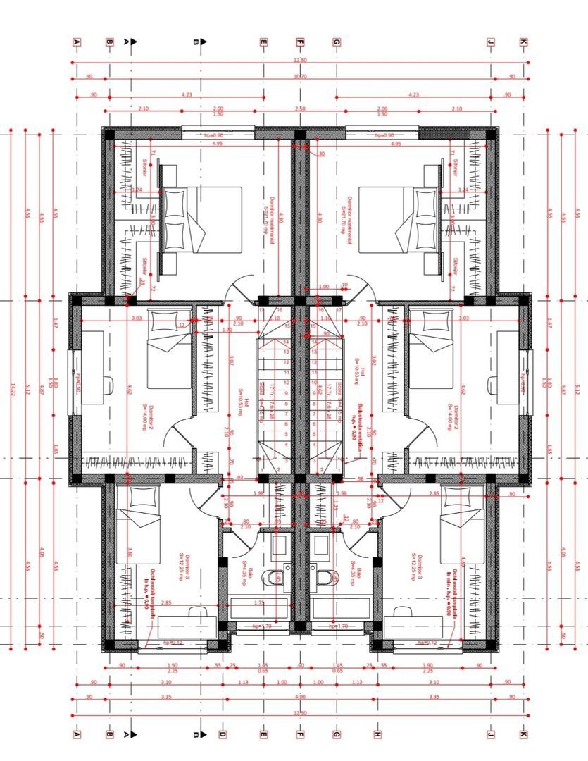 Duplex modern P+E cu 4 camere - Poză 10