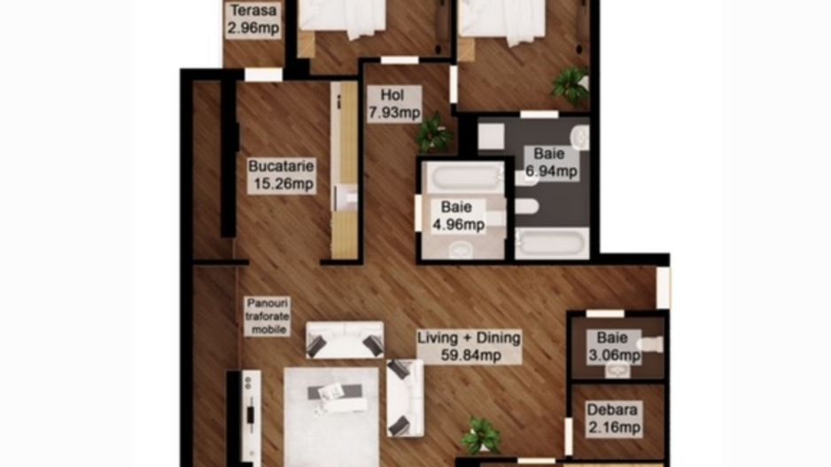 VANZARE | 4 CAMERE | BELLER | DOROBANTI - Schiță 1