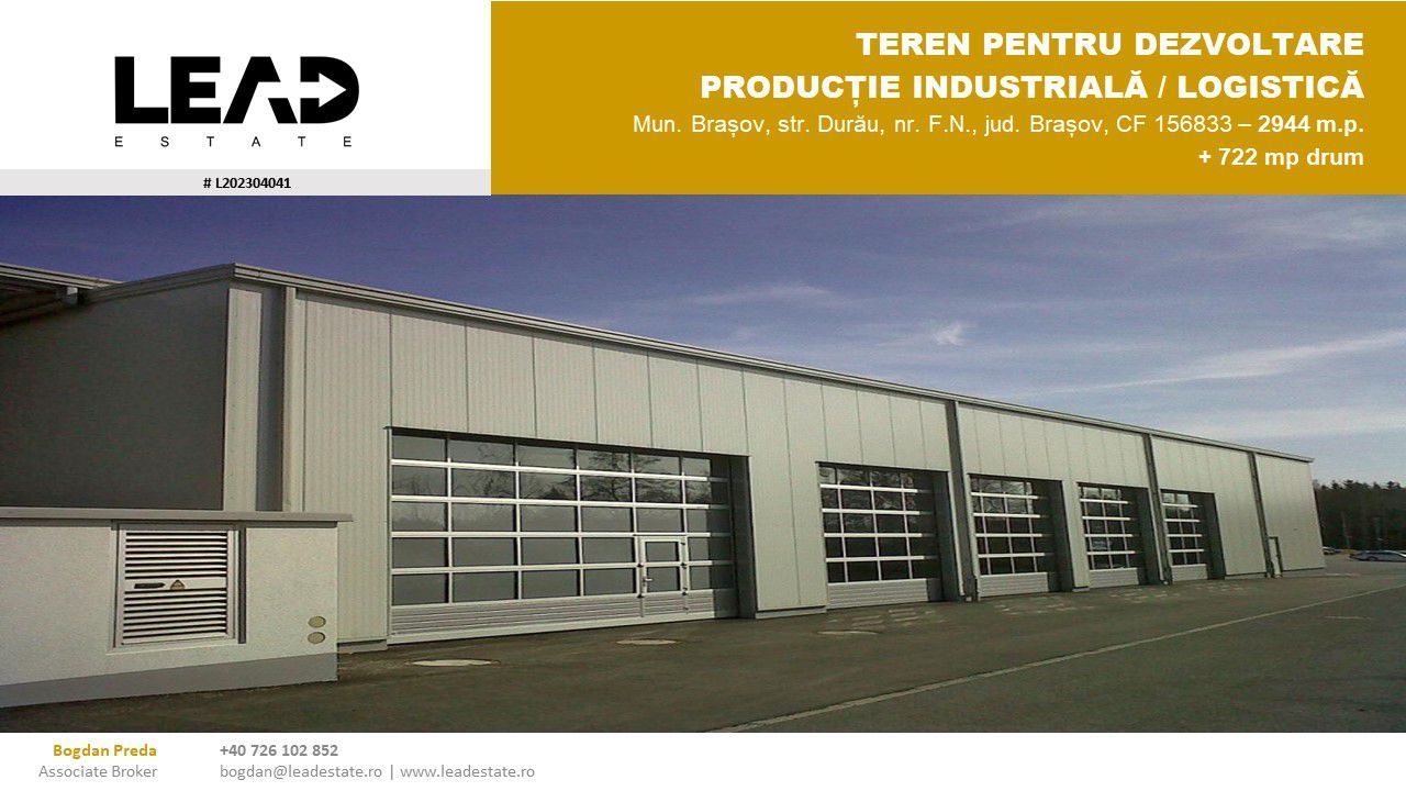 OPORTUNITATE INVESTIȚIE INDUSTRIALĂ/SERVICE AUTO/PRODUCȚIE/DEPOZITARE - Poză 1