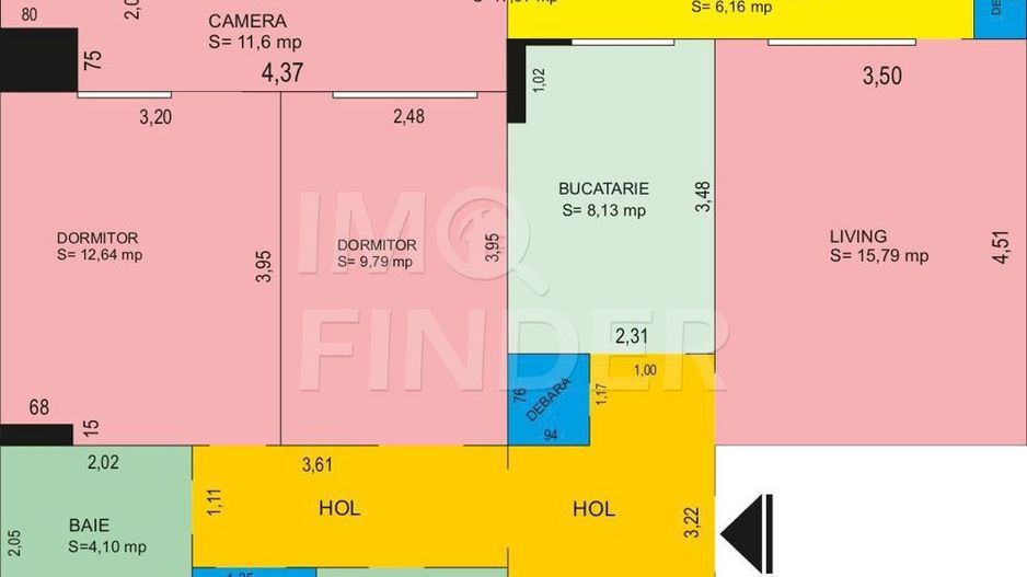Vanzare 3 camere Marasti, etaj 2, la cateva minute de Iulius Mall - Poză 7