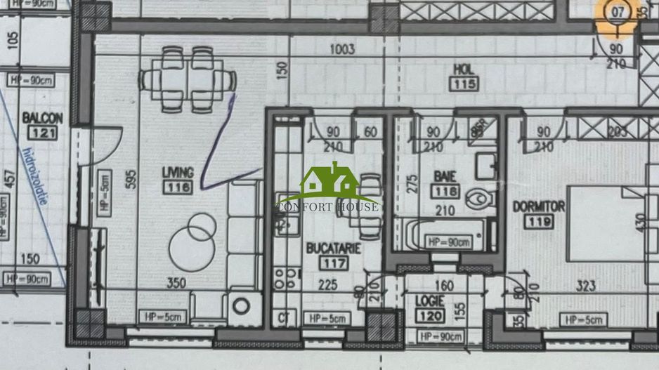 Apartament 2 camere, bloc nou, P+3, Ap.07, Et. 1, Bl.2 - CP2440148 - Poză 6