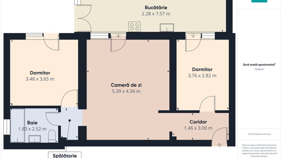 Apartament modern cu 3 camere și curte privată generoasă – Dumbrăvița - Poză 3