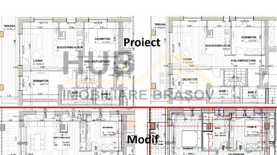 De vanzare Penthouse 2 Nivele | 6 Camere | Racadau | 140mp Utili | terasa 103mp - Poză 12