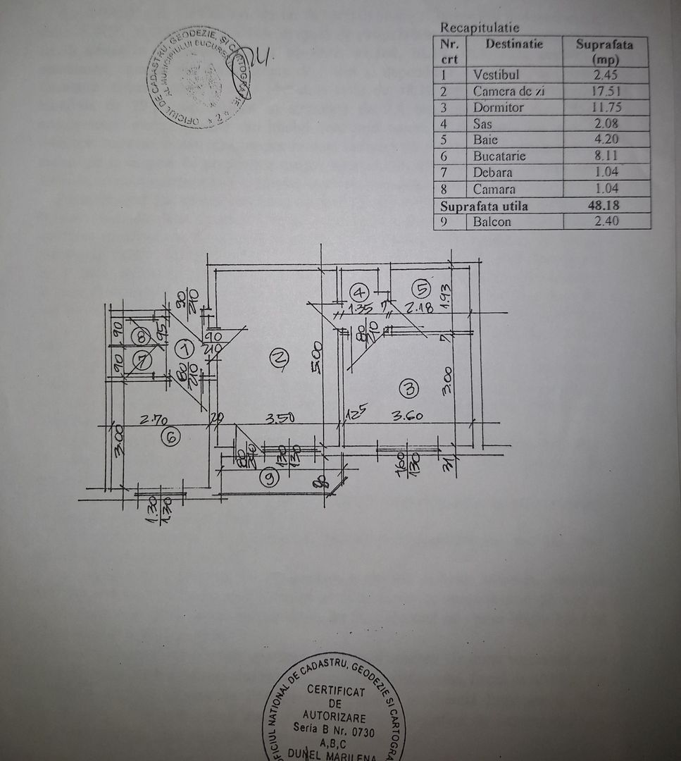 APARTAMENT 2 CAMERE | ZONA MOȘILOR | BLOC REABILITAT TERMIC | - Schiță 12