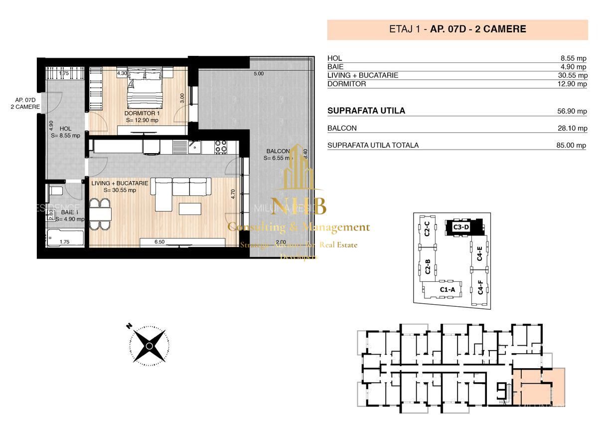 COMISON 0 -Apartament de vanzare -2 CAMERE+ TERASA  -OMV PIPERA - Poză 11