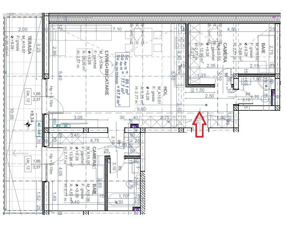 Bloc finalizat. Terasa 20 mp. 2 bai. Lift. 2 locuri de parcare. - Poză 12