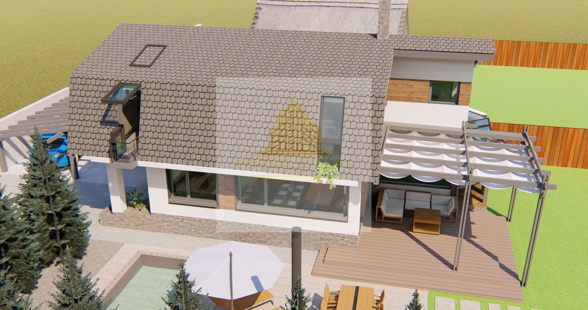 Casa moderna la rosu in Cristian - Poză 16