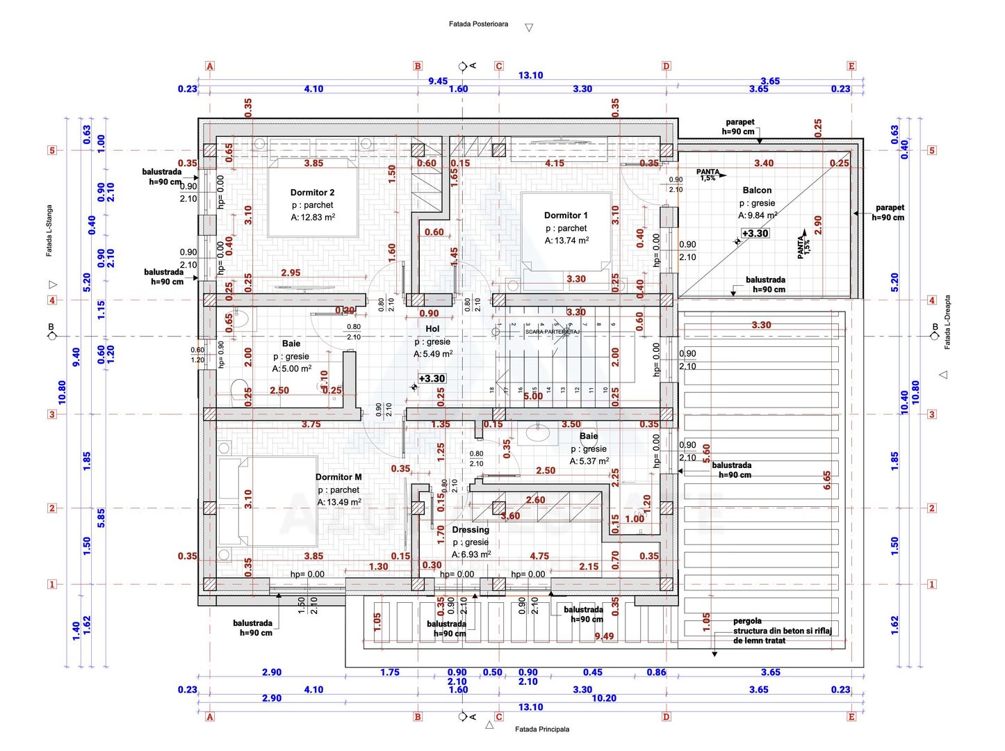 Casa individuala premium 4 camere 3 bai teren 365 mp Calea Cisnadiei - Poză 16