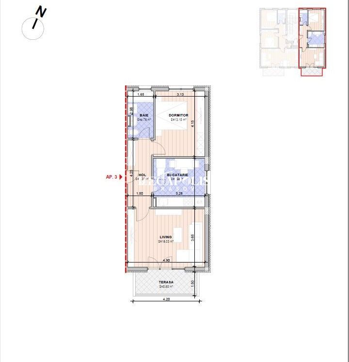 Apartament 2 camere Finisat/1780 euro/mp - Poză 3