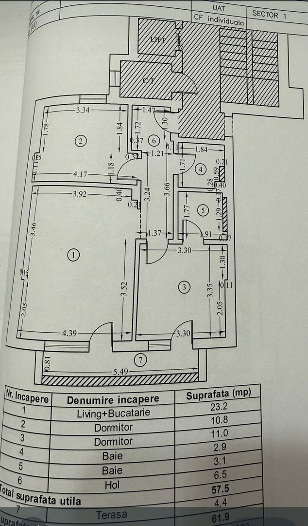 Apartament 3 camere Aviației - Schiță 10