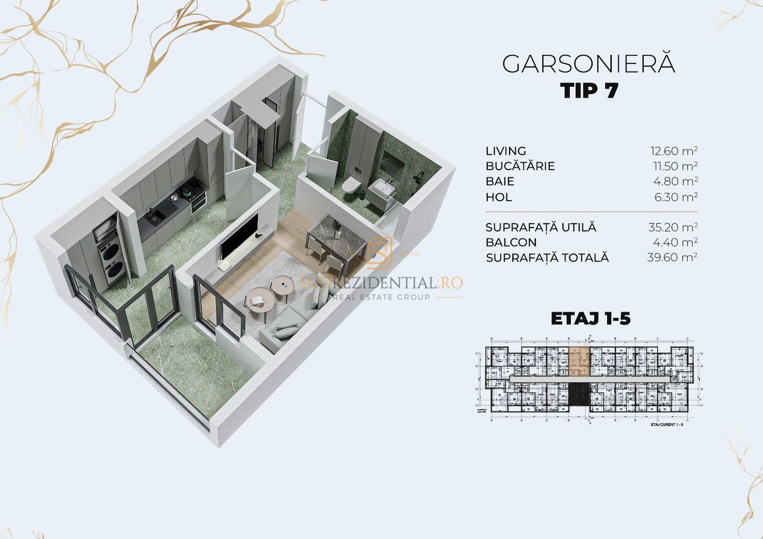 Garsoniera moderna, incalzire in pardoseala - acces metrou Berceni - Schiță 7