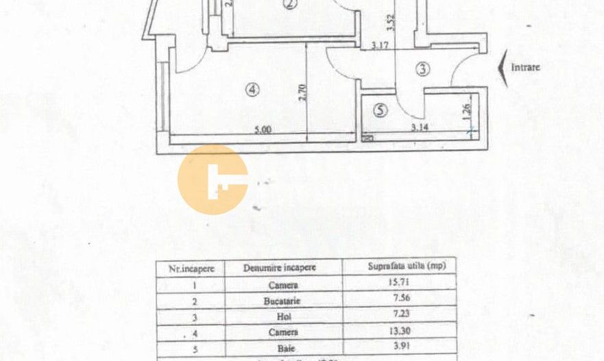 Galata - Bloc Nou - 2 Camere decomandat - Etaj 1 - Mobilat/Utilat - 54 MP - Poză 14