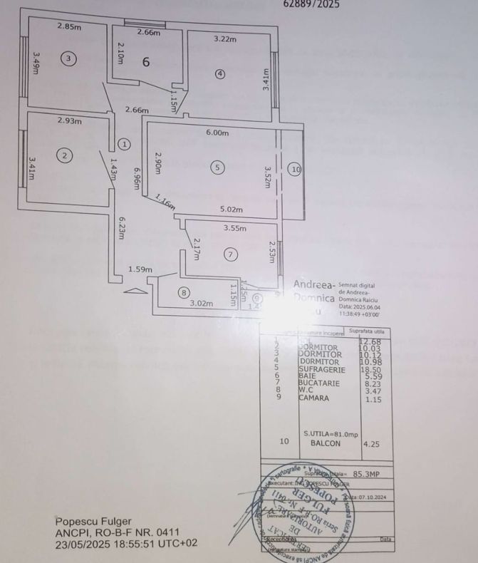 4 camere | Aviatiei | Soseaua Pipera | bloc 1987 - Schiță 12