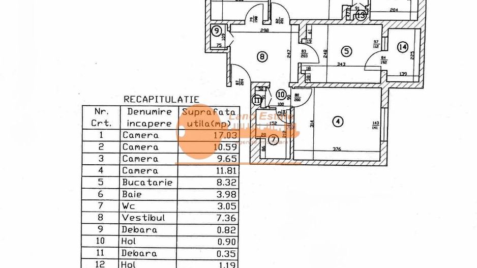 Apartament 4 camere – 10 min metrou Dristor - Schiță 8