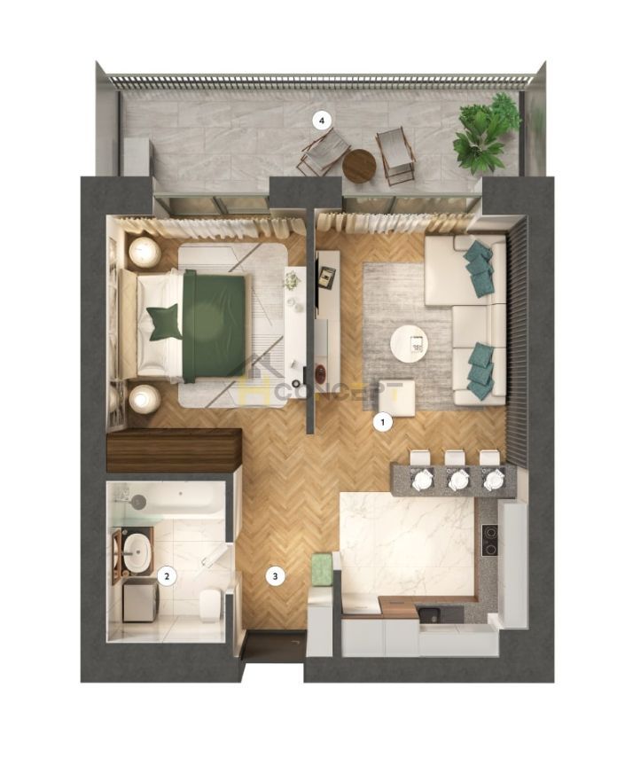 Apartament cu 2 camere, Pipera, acces facil A3 - Poză 3