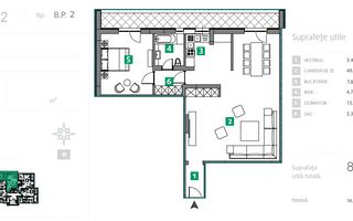 Aparatmente de 2 camere 84 mp, metrou Starulesti - Comision 0% - Poză 17