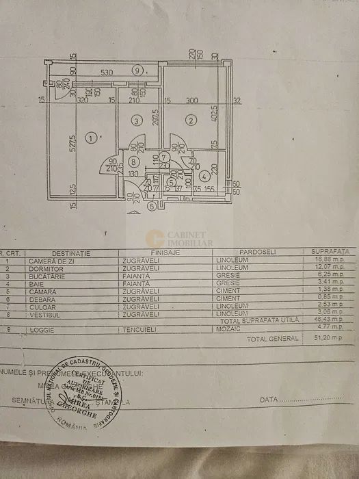 2 Camere - 52MP | Decomandat | Reabilitat | 2 Lifturi | M Drumul Tab - Schiță 8