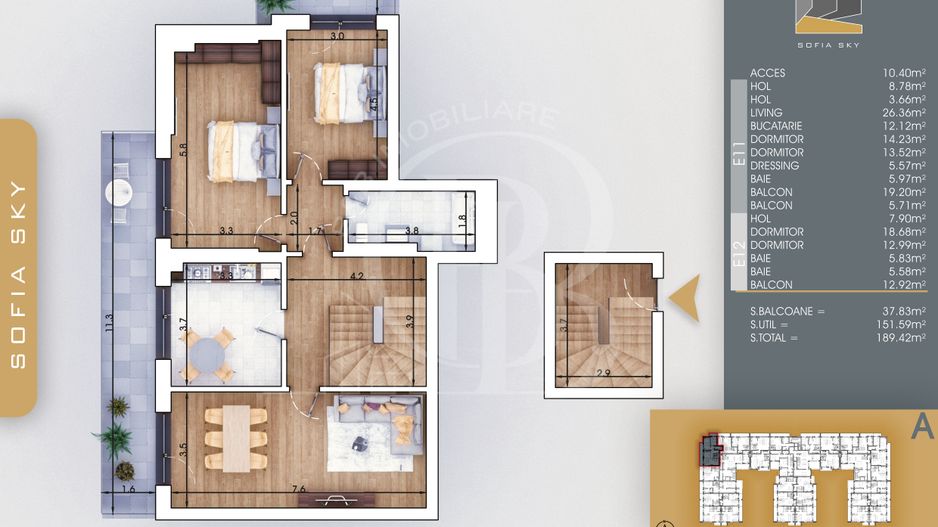 Bloc Finalizat Duplex 5 camere Theodor Pallady 7min Metrou - Schiță 2
