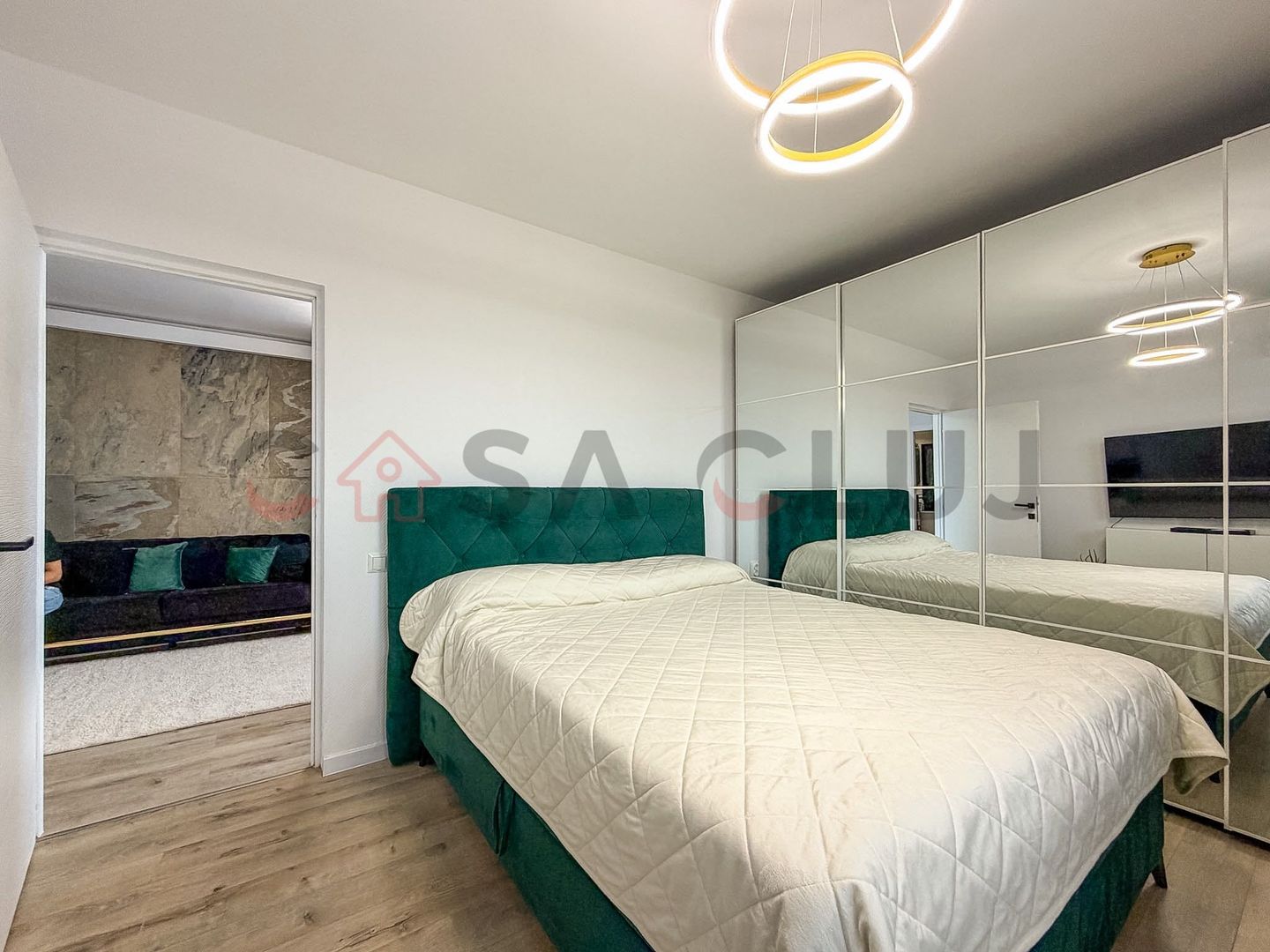 Apartament cu 2 dormitoare + living cu bucatarie open space - Poză 1