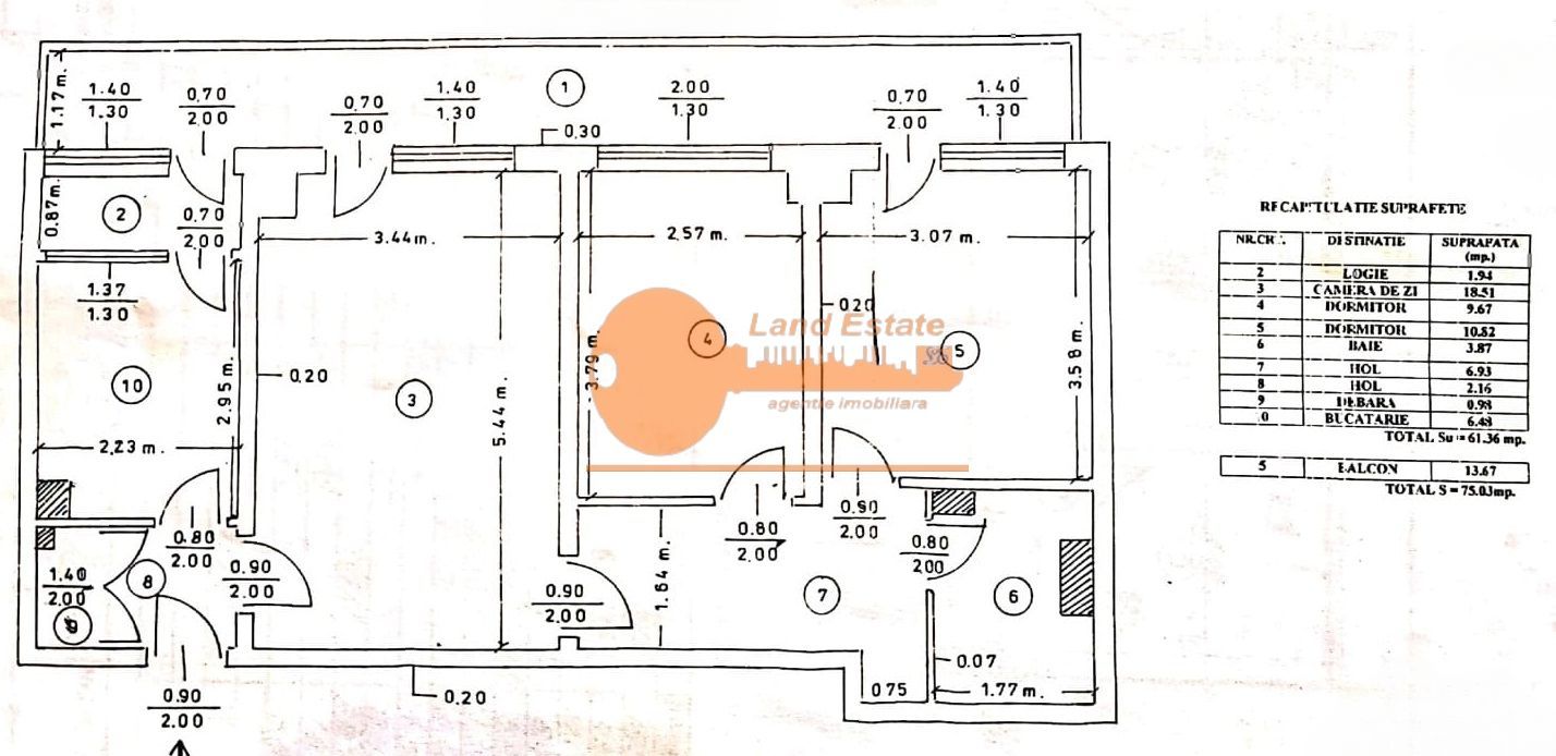 3 camere la aproximativ 300m de Metrou Lujerului - Schiță 15