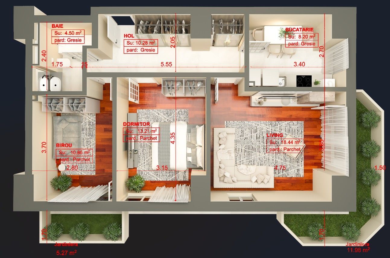 Apartament 1C, Copou, 43,4mp, 110000euro+TVA - Poză 9
