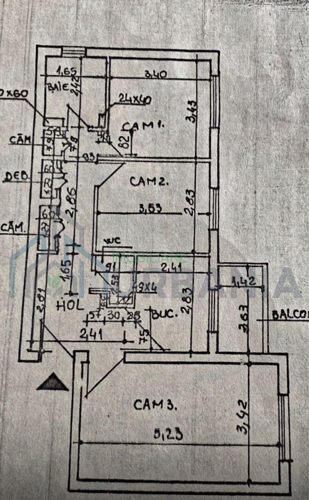 Apartament 3 camere de vânzare – zonă liniștită, bloc solid (1985) - Poză 1