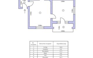 OPORTUNITATE | 3 CAMERE APARTAMENT SUPERB | DOROBANȚI – CAPITALE - Schiță 22