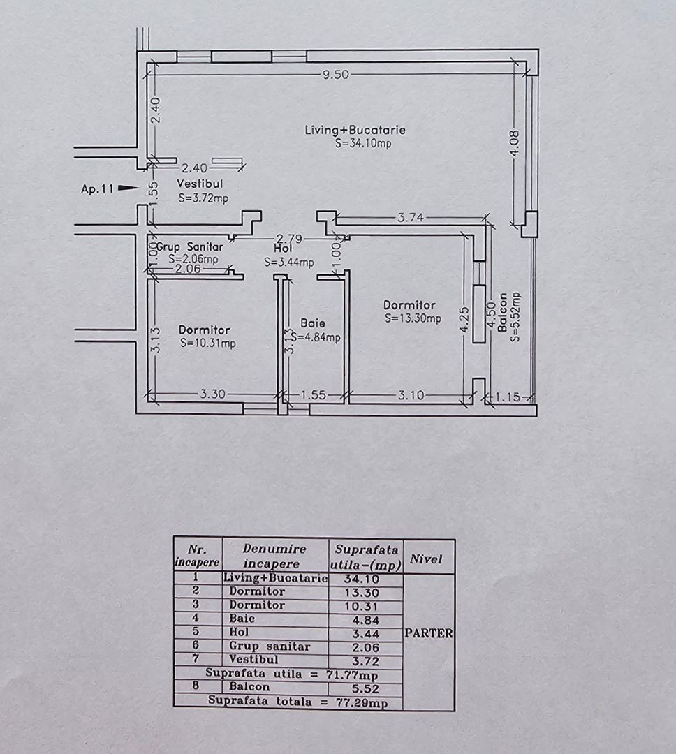 Aleea cu Plopi | 3 camere | 2 bai | Mobilat Utilat - Poză 14