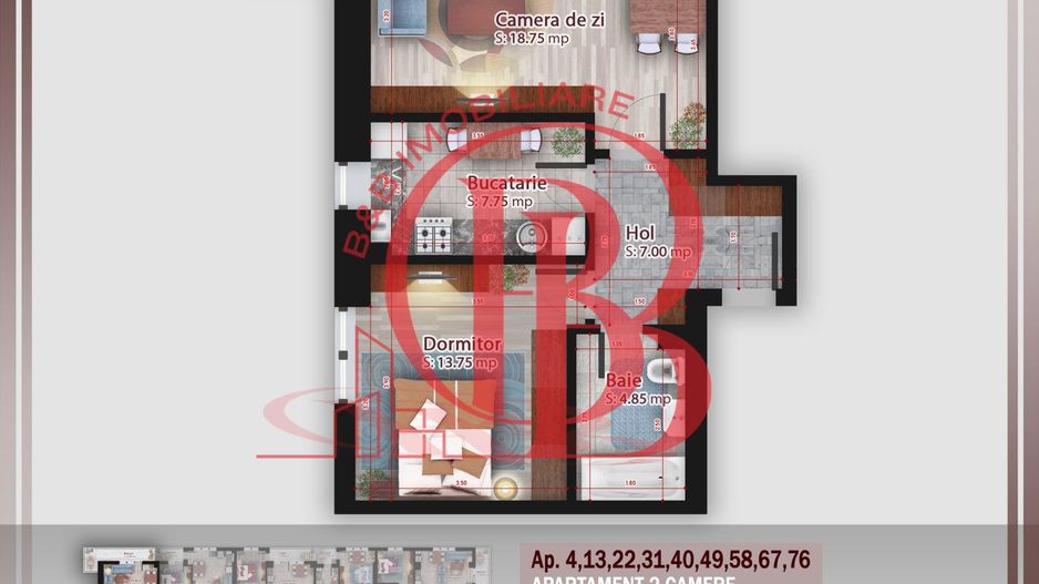 2 camere cu terasa Titan Pallady Metrou Nicolae Teclu - Schiță 2