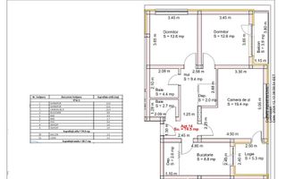 Apartament cu 3 camere, 74 mp utili | intabulat | LA CHEIE |Zona Brana, Șelimbăr - Schiță 10