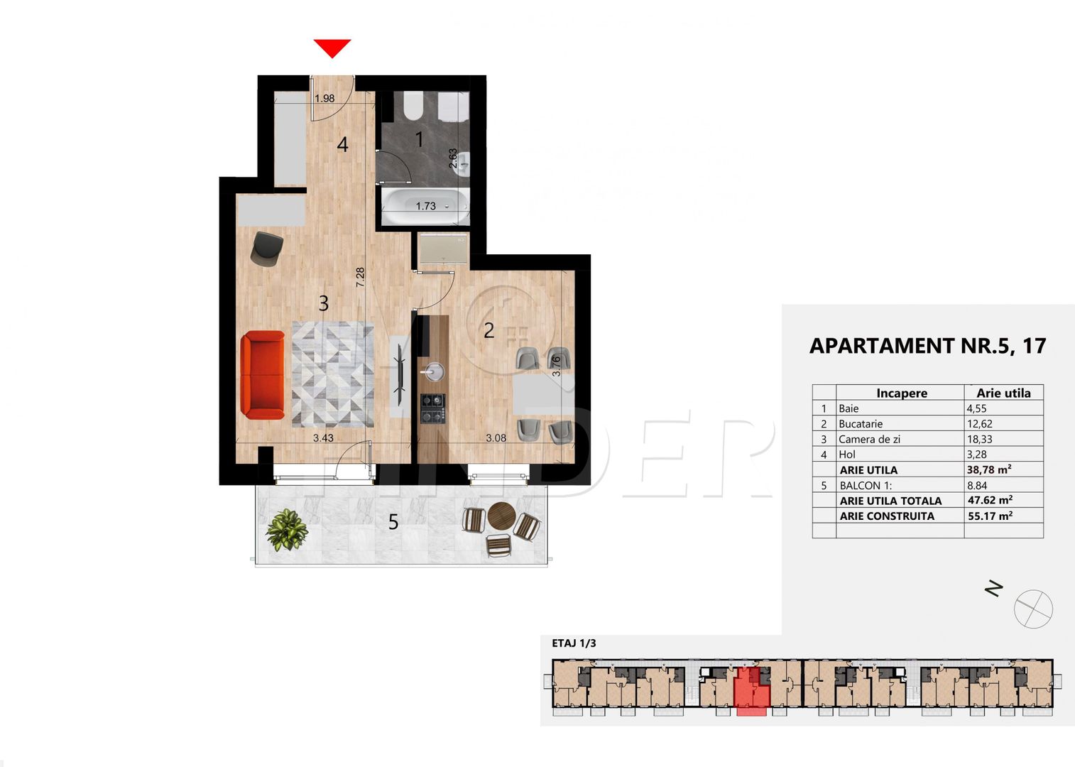 Proiect Nou! Zorilor Apartamente cu 1 Camere si Parcare Subterana - Poză 3