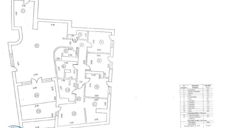 Apartament premium 5 camere Dacia | 176 mp utili+Terasa46mp| 2 locuri de parcare - Schiță 43