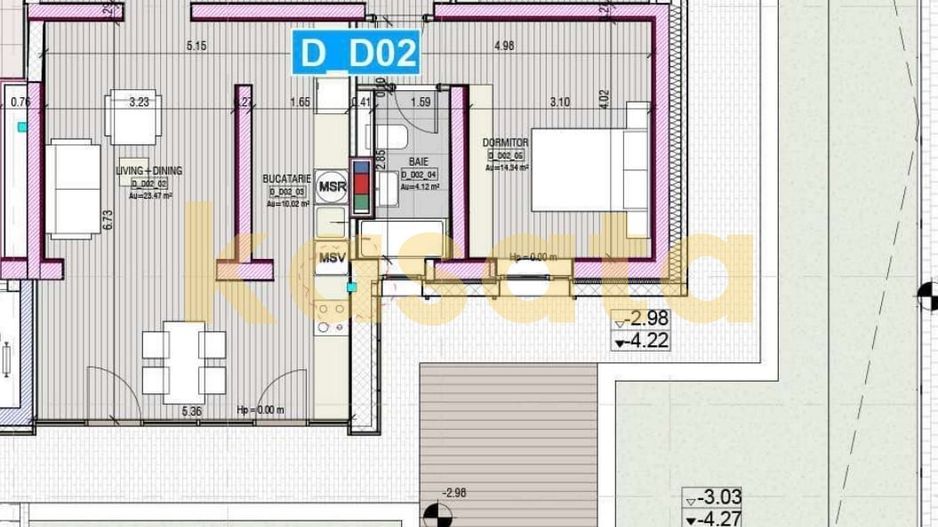 DE VANZARE | APARTAMENT 4 CAMERE | REZIDENTIAL SAU BIROU | TEI | NOU - Schiță 14