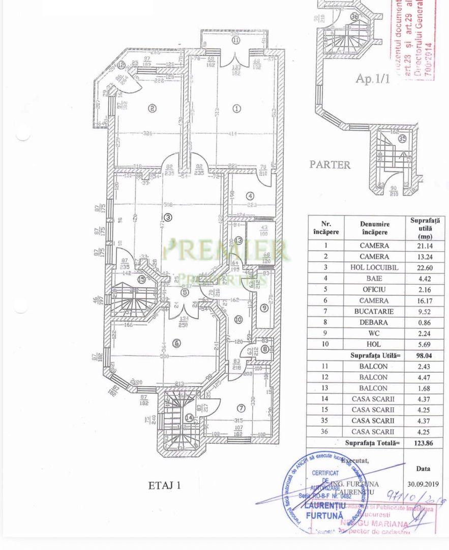 închiriere o vilă interbelică elegantă, complet restaurată - Schiță 20