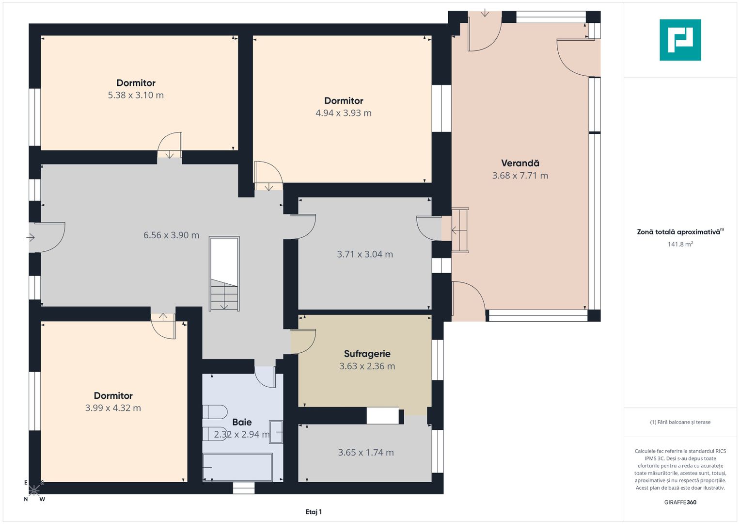 Casă retrasă Pișchia – 4 camere, teren 920 mp - Poză 10