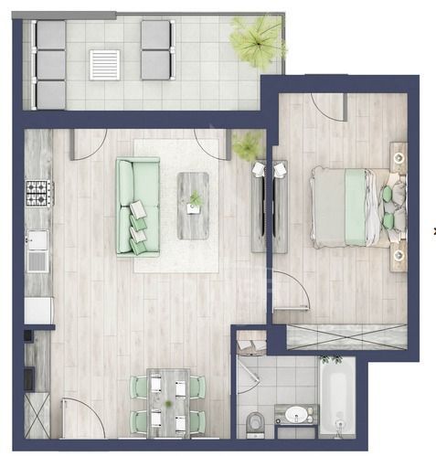 Apartament cu doua camere in Turnisor - Poză 1