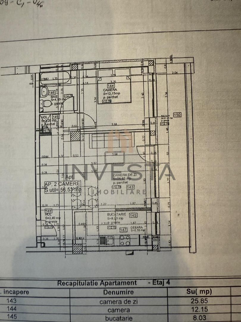 Unic pe piata! 2 camere etaj intermediar, Zona Scortarilor! Bloc nou! - Schiță 12