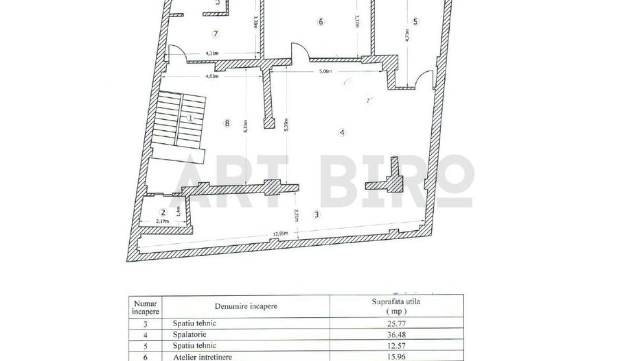 Zero comision, 135mp spatiu birou sau comercial, zona 13 Septembrie - Schiță 10