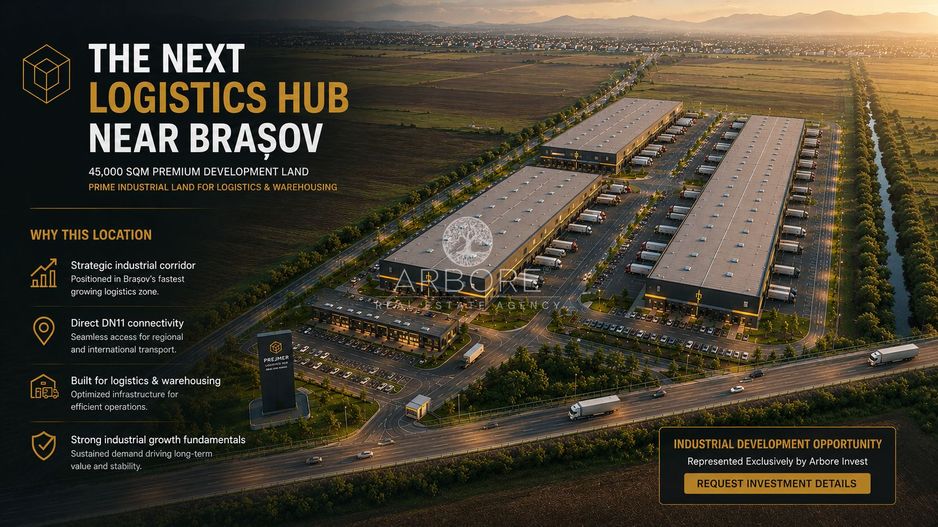 PUZ Approved Industrial Land 45,000 sqm | Brașov Logistics Hub - Poză 1